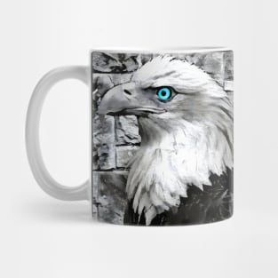 Eagle Black and White Spray Paint Wall Mug